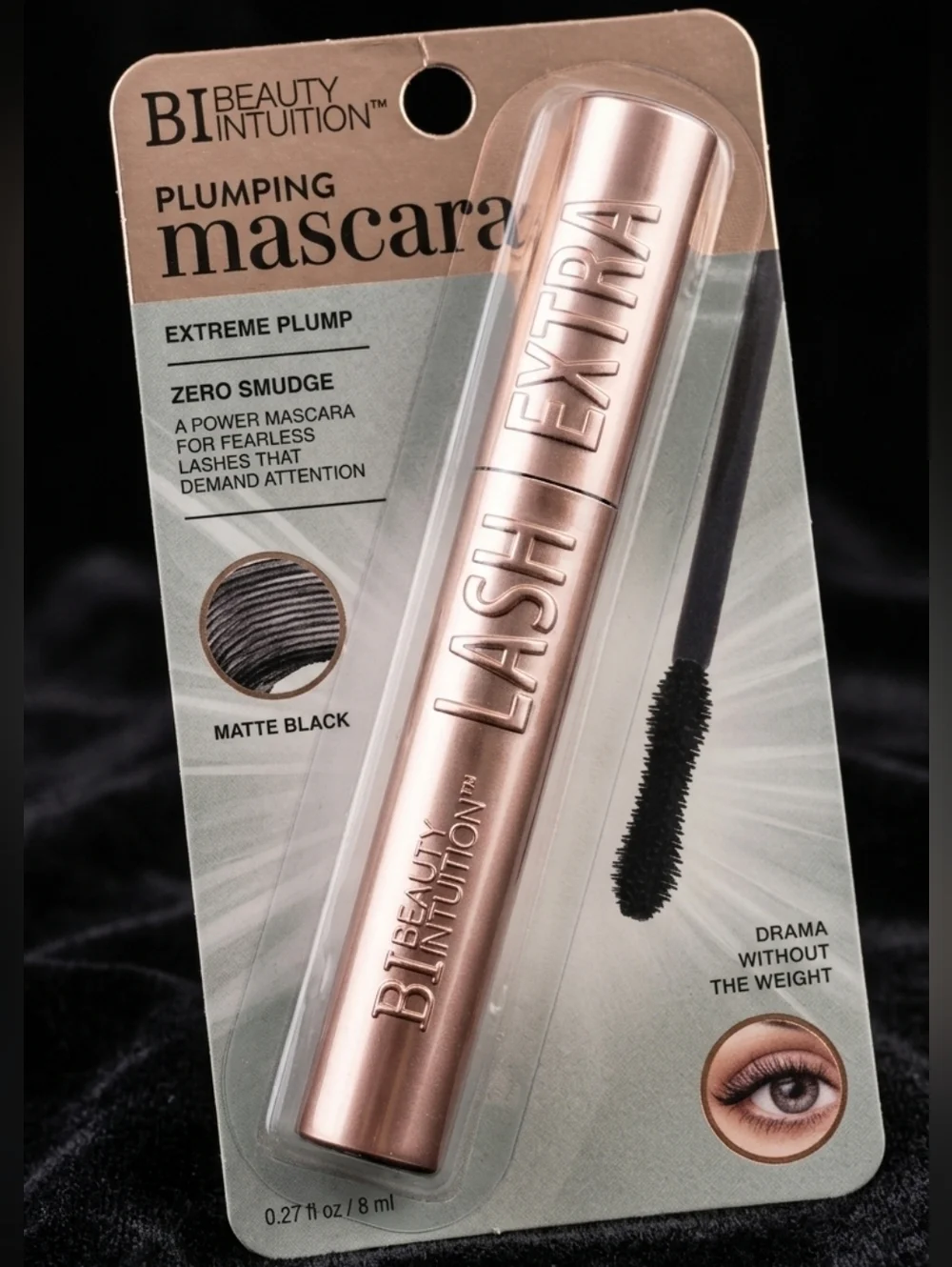 BI BEAUTY Intuition Lash Extra Plumping Mascara - Matte Black New
